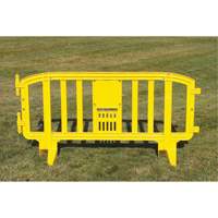 Movit Barricade, Interlocking, 78" L x 39" H, Yellow SGN468 | Ontario Packaging