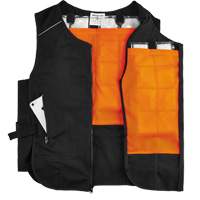 Veste de refroidissement &agrave; changement de phase l&eacute;g&egrave;re avec sachets 6260 Chill-Its, Petit/Moyen, Noir Ontario Packaging