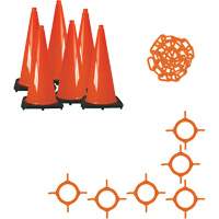 Traffic Cone & Chain Kit, 28", Orange SGO162 | Ontario Packaging