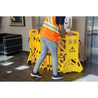Portable Mobile Barrier, 40" H x 13' L, Yellow SGO660 | Ontario Packaging