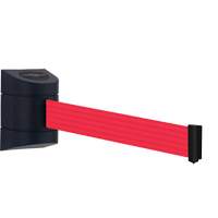 TensaBarrier&reg; Wall Mounted Unit, Plastic, Screw Mount, 30', Red Tape Ontario Packaging