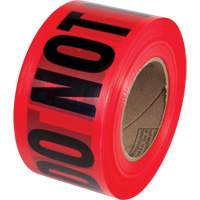 PrimeGuard "Danger Do Not Enter" Barricade Tape, English, 3" W x 1000' L, Black on Red Ontario Packaging