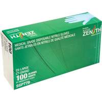 Gants jetables de calibre m&eacute;dical r&eacute;sistants &agrave; la perforation, 2T-Grand, Nitrile, 4,5 mils, Sans poudre, Bleu, Classe 2 Ontario Packaging
