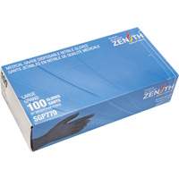 Gants jetables de calibre m&eacute;dical r&eacute;sistants &agrave; la perforation, Grand, Nitrile, 5 mils, Sans poudre, Noir, Classe 2 Ontario Packaging