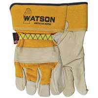 American Roper Gloves, Small, Grain Cowhide Palm, Cotton Inner Lining SGP874 | Ontario Packaging