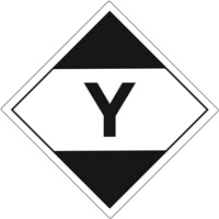 "Y" Limited Quantity Air Shipping Labels, 4" L x 4" W, Black on White Ontario Packaging