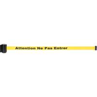 Magnetic Tape Cassette for Build-Your-Own Crowd Control Barrier, Attention ne pas entrer, 7', Yellow Tape SGO654 | Ontario Packaging