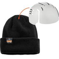 N-Ferno&reg; Zippered Rib Knit Beanie Hat with Bump Cap Insert, One Size, Black Ontario Packaging