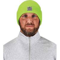 N-Ferno&reg; Rib Knit Beanie Hat, One Size, High-Visibility Lime Green Ontario Packaging