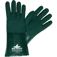 Chemical Resistant Gloves, Size Large, 14" L, PVC, Jersey Inner Lining SGT425 | Ontario Packaging