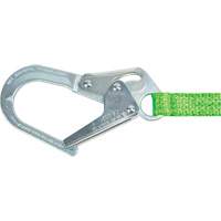 Miller&reg; HP Shock-Absorbing Lanyard, 4', Locking Rebar Hook Center, Locking Snap Hook Leg Ends, Polyester Ontario Packaging