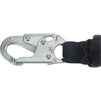 Miller&reg; HP Shock-Absorbing Lanyard, 4', Locking Rebar Hook Center, Locking Snap Hook Leg Ends, Polyester Ontario Packaging