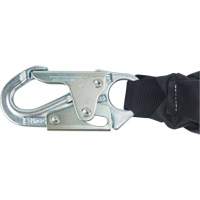 Miller&reg; HP Shock-Absorbing Lanyard, 4', Locking Rebar Hook Center, Locking Snap Hook Leg Ends, Polyester Ontario Packaging