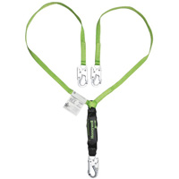 Miller&reg; HP Shock-Absorbing Lanyard, 4', Locking Snap Hook Center, Locking Snap Hook Leg Ends, Polyester Ontario Packaging