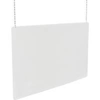 Ceiling Mounted Safety Shield, 24" W x 32" H SGU442 | Ontario Packaging