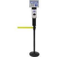 Sign & Dispenser Holder for Crowd Control Post, Black Ontario Packaging