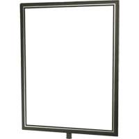 Heavy-Duty Vertical Sign Holder for Classic Posts, Satin Chrome Ontario Packaging
