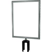Heavy-Duty Vertical Sign Holder with Tensabarrier&reg; Post Adapter, Polished Chrome Ontario Packaging