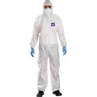 Alphatec™ Microchem™ Coveralls with Collar, Large, White, SMS SGV473 | Ontario Packaging