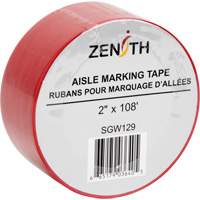 Aisle Marking Tape, 2" x 108', PVC, Red SGW129 | Ontario Packaging