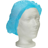 Ronco Care™ Pleated Bouffant Cap, Polypropylene, 24", Blue SGW446 | Ontario Packaging