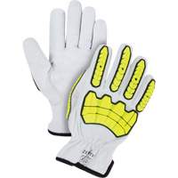Impact & Cut Resistant Gloves, 3X-Large, Goatskin Palm, Driver Cuff SHG528 | Ontario Packaging