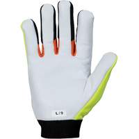 ClutchGear&reg; High-Visibility Mechanic's Gloves, Grain Goatskin Palm, Size Medium Ontario Packaging