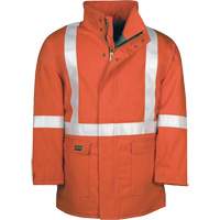 Parka dhiver &agrave; doublure matelass&eacute;e AllOut Westex UltraSoft avec bandes r&eacute;fl&eacute;chissantes, Petit, Orange haute visibilit&eacute;, 46 cal/cm² Ontario Packaging