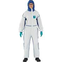 AlphaTec™ 1800 Comfort 3-Piece Coveralls, Large, Blue/White, Microporous/SMS SGX259 | Ontario Packaging