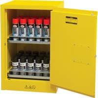 Flammable Aerosol Storage Cabinet, 12 gal., 1 Door, 23" W x 35" H x 18" D SGX675 | Ontario Packaging