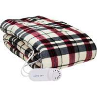 Linen Plaid Electric Throw Blanket, Polyester SGX708 | Ontario Packaging