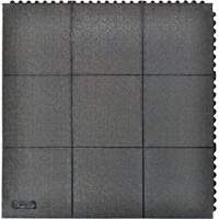 Cushion-Ease<sup>®</sup> Interlocking Anti-Fatigue Mat, Pebbled, 3' x 3' x 3/4", Black, Natural Rubber SGX894 | Ontario Packaging