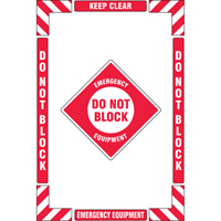 "Emergency Equipment" Floor Marking Kit, Adhesive, English with Pictogram SGY032 | Ontario Packaging