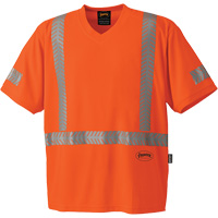 CoolPass<sup>®</sup> UV Protection Safety T-Shirt, X-Large, High Visibility Orange SGY066 | Ontario Packaging