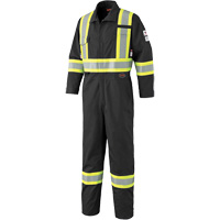 7702BK FR-Tech&reg; 88/12 FR Arc Rated Coveralls, Size 36, Black, 9.7 cal/cm² Ontario Packaging