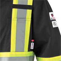 7702BK FR-Tech&reg; 88/12 FR Arc Rated Coveralls, Size 36, Black, 9.7 cal/cm² Ontario Packaging