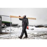 GridIron Regular Length Zip-To-Thigh Bib Overall, Men's, Large, Black Ontario Packaging