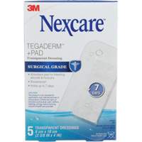 Nexcare™ Tegaderm™ + Pad Transparent Dressing, Rectangular/Square, 4", Plastic, Sterile SGZ357 | Ontario Packaging