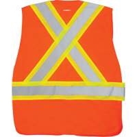 CSA-Compliant High-Visibility Surveyor Vest, High Visibility Orange, Medium, Polyester Ontario Packaging