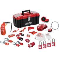 Trousse de cadenassage avec cadenas en thermoplastique de qualit&eacute; sup&eacute;rieure Zenex, Ensemble &eacute;lectrique/Vanne, 27 composants compris Ontario Packaging