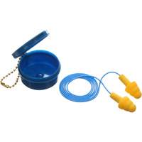 E-A-R Ultrafit Premolded Earplugs, Corded, Pair - Plastic Case, 25 dB NRR, One-Size Ontario Packaging