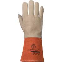 TIG Welding Gloves, Grain Deerskin, Size Medium Ontario Packaging