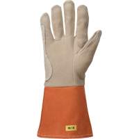 TIG Welding Gloves, Grain Deerskin, Size Medium Ontario Packaging