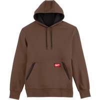 Midweight Pullover Hoodie, Men's, Small, Brown SHA974 | Ontario Packaging