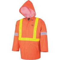 R85 Element FR FR 3-Piece Safety Rain Suit, PVC, Small, High-Visibility Orange Ontario Packaging