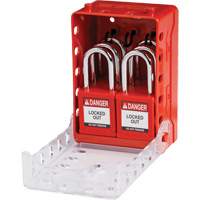 Ultra Compact Group Lockout Box with Nylon Safety Lockout Padlocks, Red SHB341 | Ontario Packaging