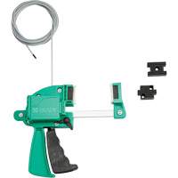Green Clamping Cable Lockout, 8' Length SHB865 | Ontario Packaging