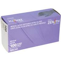 Gants jetables de calibre m&eacute;dical, Moyen, Nitrile, 6 mils, Sans poudre, Noir, Classe 2 Ontario Packaging