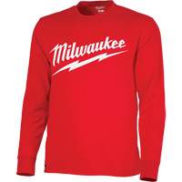 Chandail &agrave; manches longues tr&egrave;s r&eacute;sistant avec logo Milwaukee, Hommes, Petit, Rouge Ontario Packaging