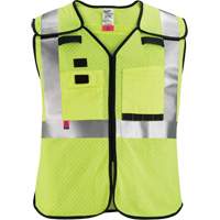 Breakaway Mesh Safety Vest, Black/High Visibility Lime-Yellow, Medium/Small, CSA Z96 Class 2 - Level FR SHC501 | Ontario Packaging